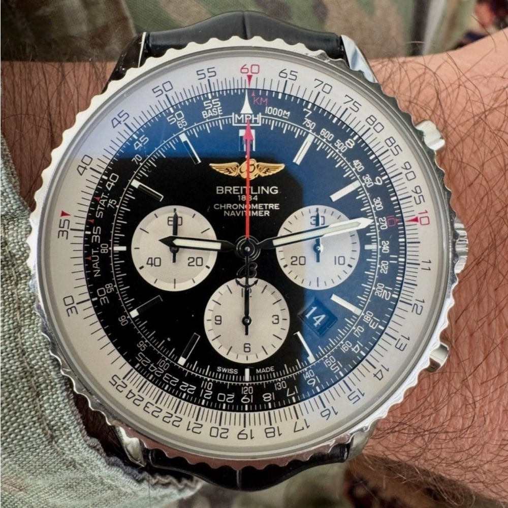 Breitling Navitimer Chronograph Watch with Croc Band